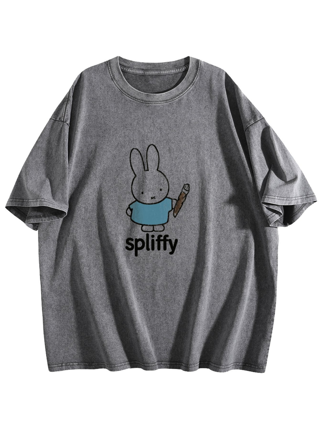 Spliffy Bunny Graphic Washed T-Shirt
