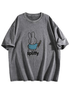 Spliffy Bunny Graphic Washed T-Shirt