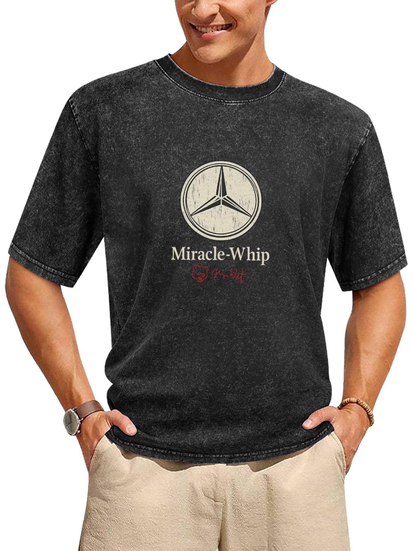 Miracle Whip Star Logo Graphic Washed T-Shirt