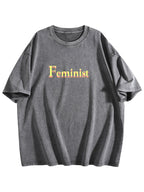 Feminist Graphic Washed T-Shirt