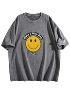 Have a Nice Day Smiley Graphic Washed T-Shirt