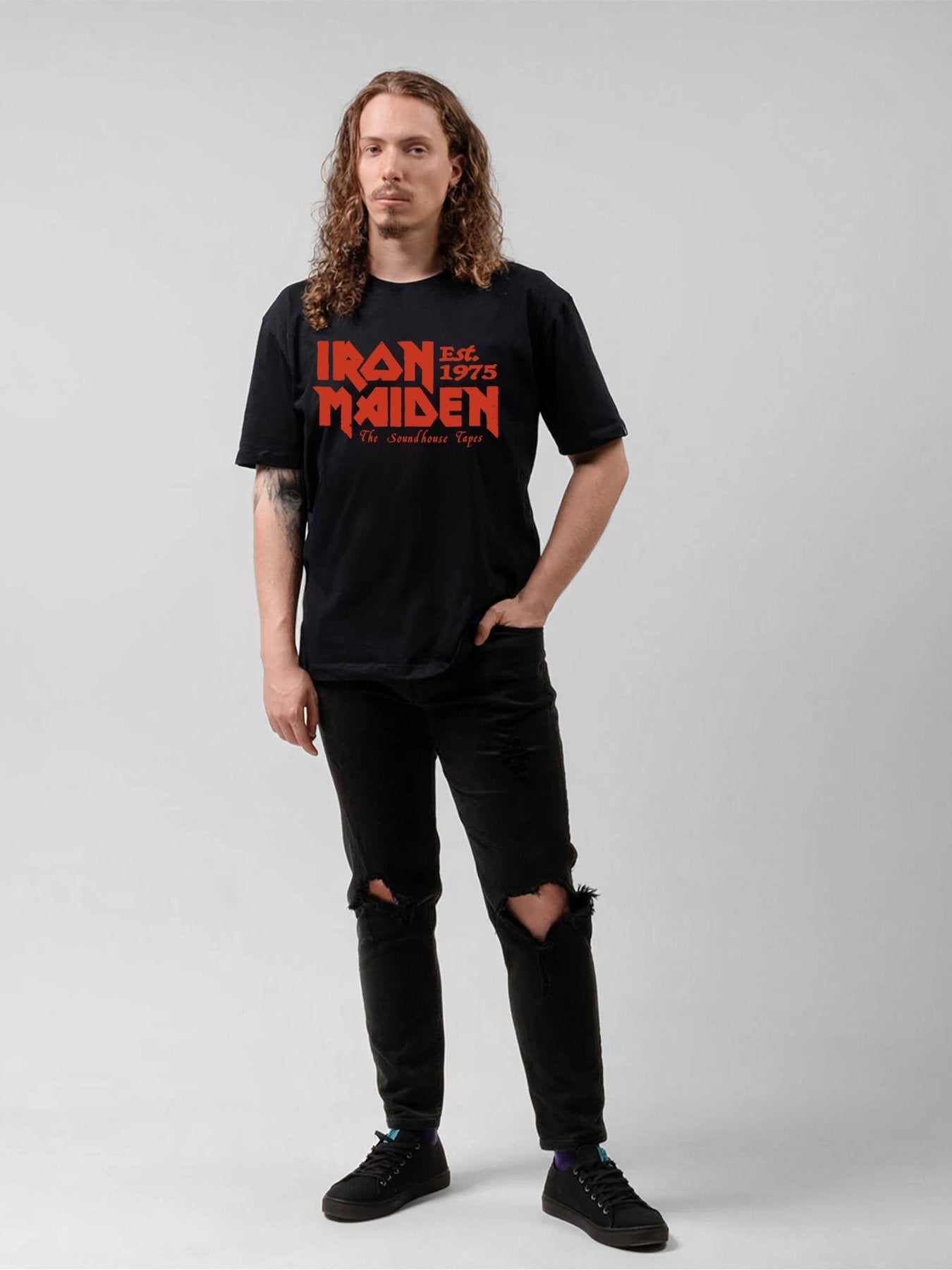 Iron Maiden Soundhouse Tapes Logo Graphic T-Shirt