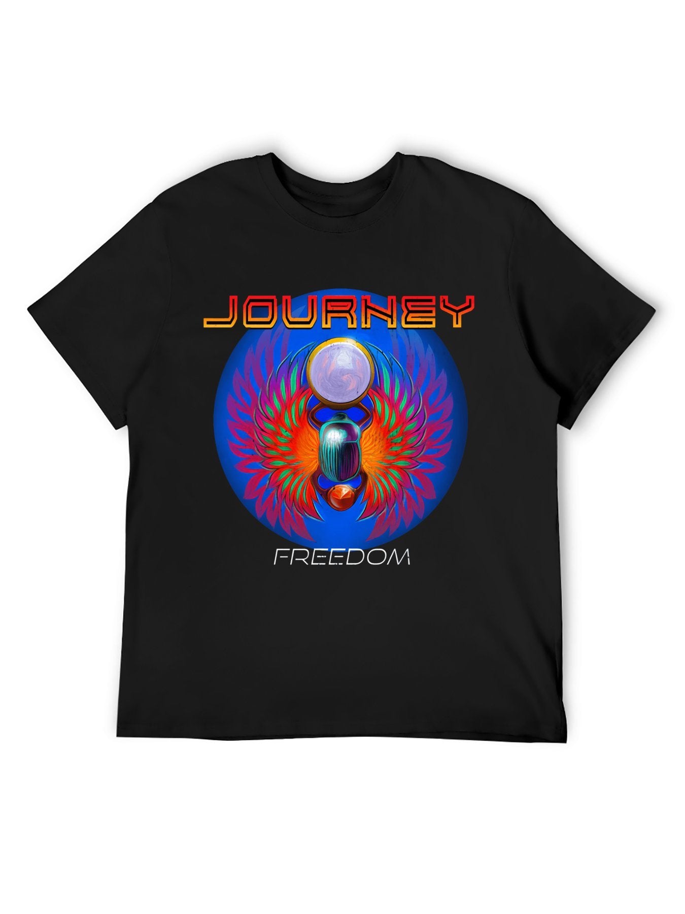 Journey Scarab Wings Freedom Cosmic Artwork T-Shirt