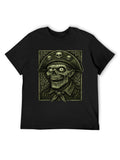 Vintage Pirate Skeleton Horror Graphic T-Shirt
