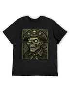 Vintage Pirate Skeleton Horror Graphic T-Shirt