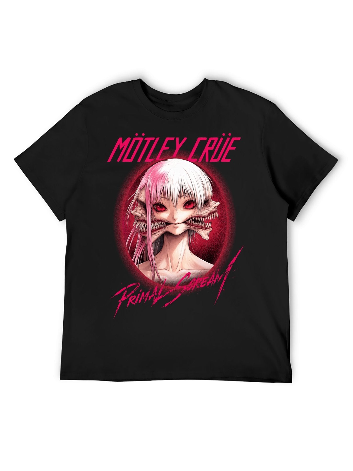 Mötley Crüe Primal Scream Anime Graphic T-Shirt