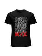 AC/DC Skeleton Guitarist Logo Graphic T-Shirt
