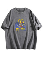 Malibu California Surf Graphic Washed T-Shirt