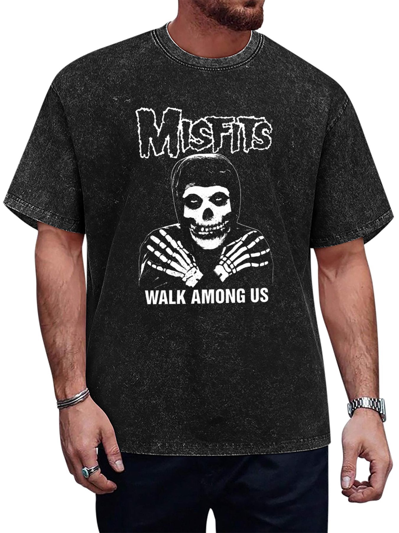 Misfits Walk Among Us Skeleton Hands Graphic T-Shirt Main image