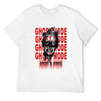 Ghost Mode Smoke and Bones Graphic White T-Shirt