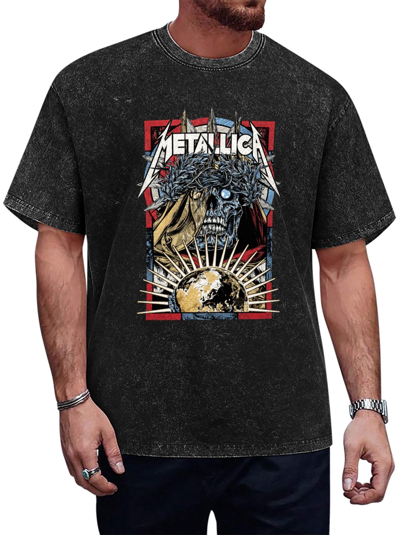 Metallica Crowned Skull Graphic T-Shirt Main image