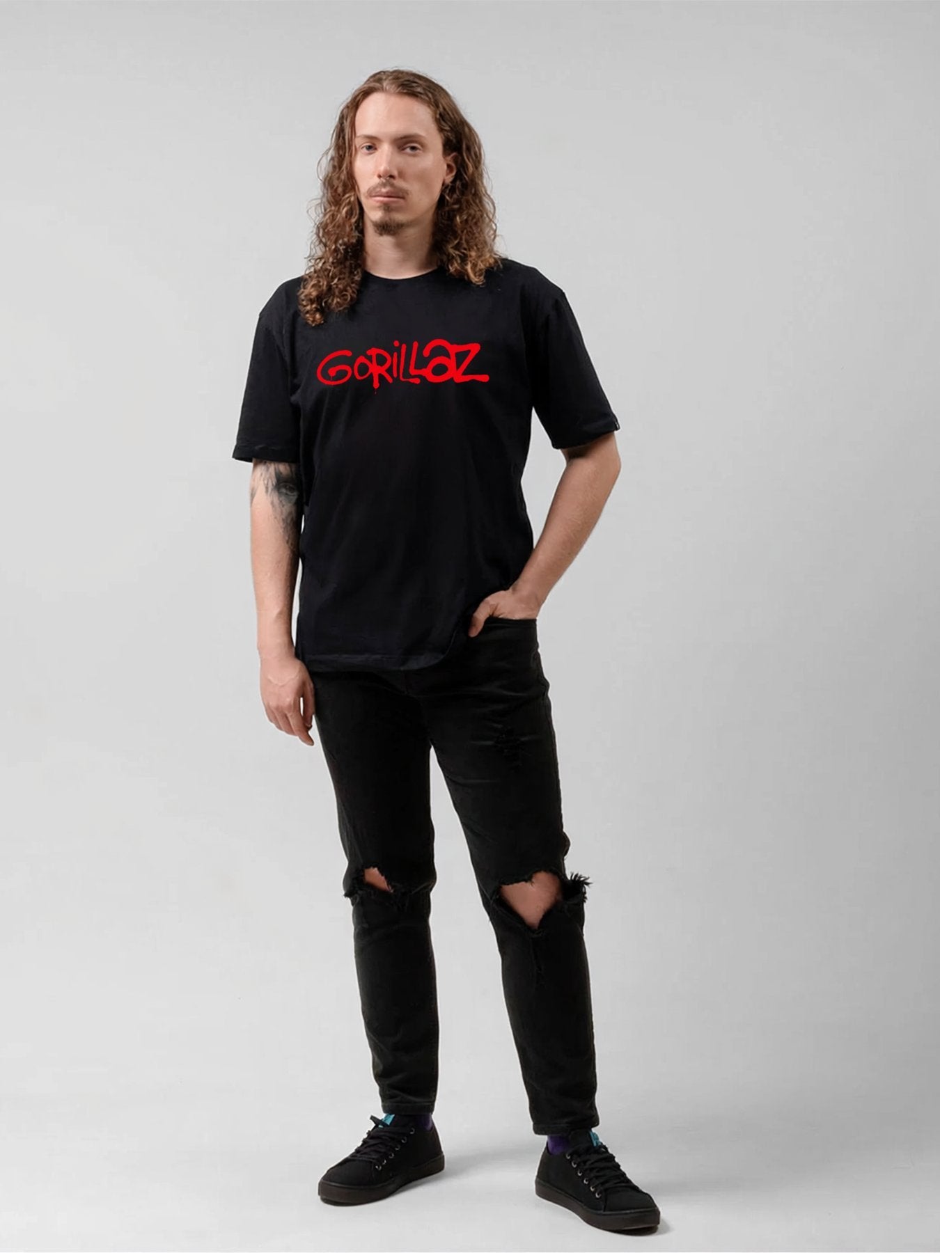Gorillaz Red Logo Graphic T-Shirt