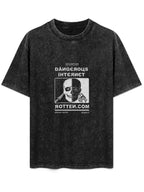Dangerous Internet Graphic Washed T-Shirt
