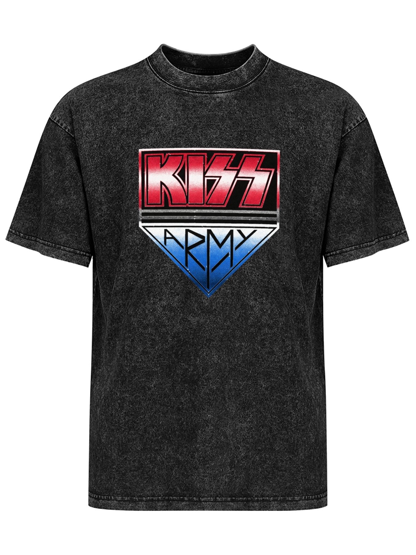 KISS Army Red White and Blue Shield Graphic T-Shirt