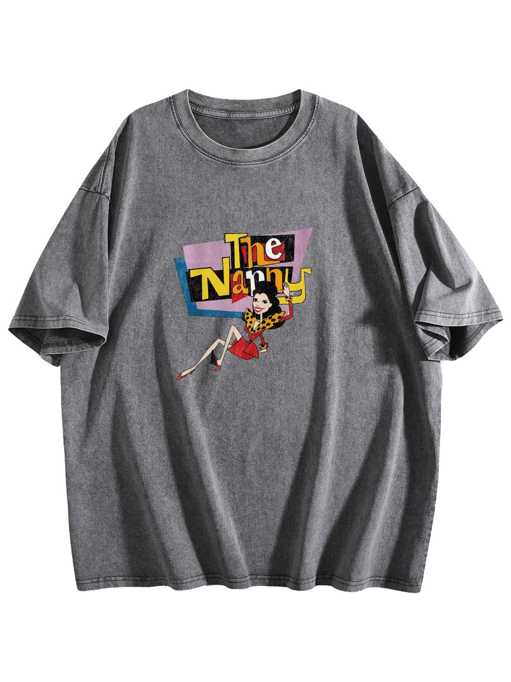 The Nanny Cartoon Graphic Washed T-Shirt