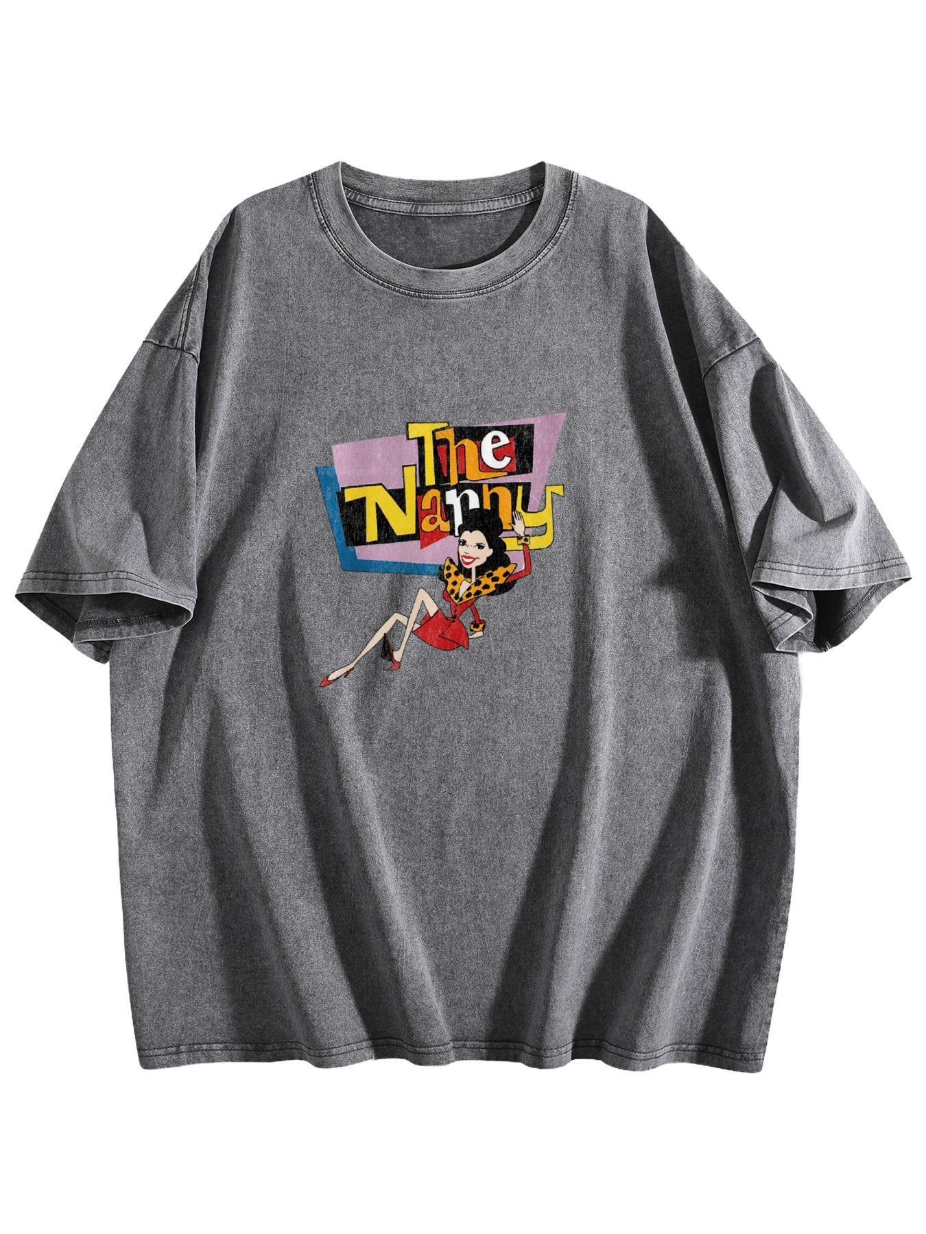 The Nanny Cartoon Graphic Washed T-Shirt