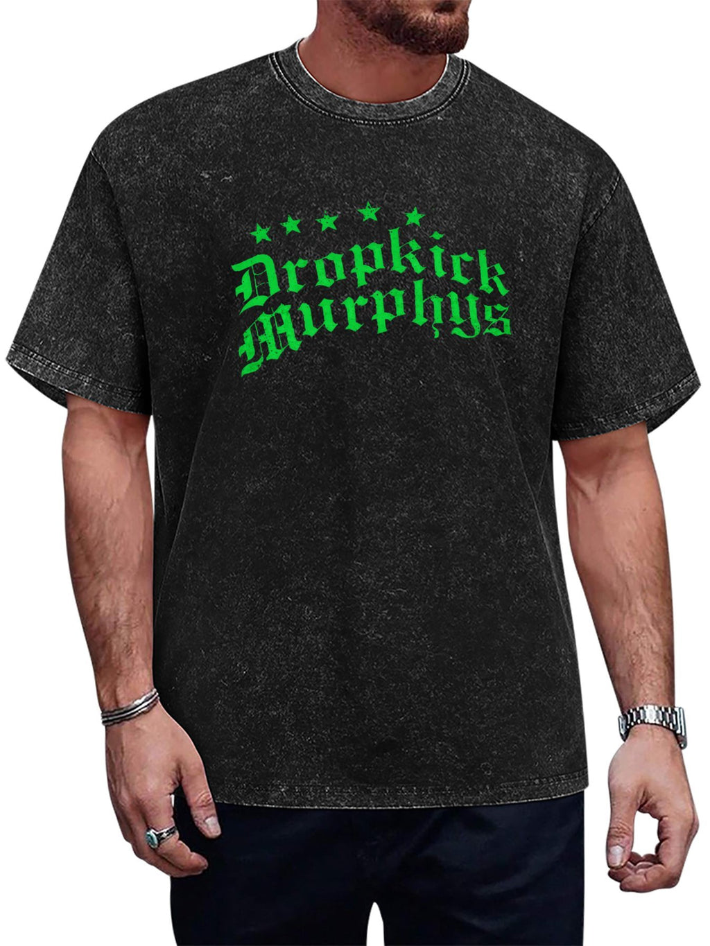 Vintage Washed Dropkick Murphys Green Logo Graphic T-Shirt