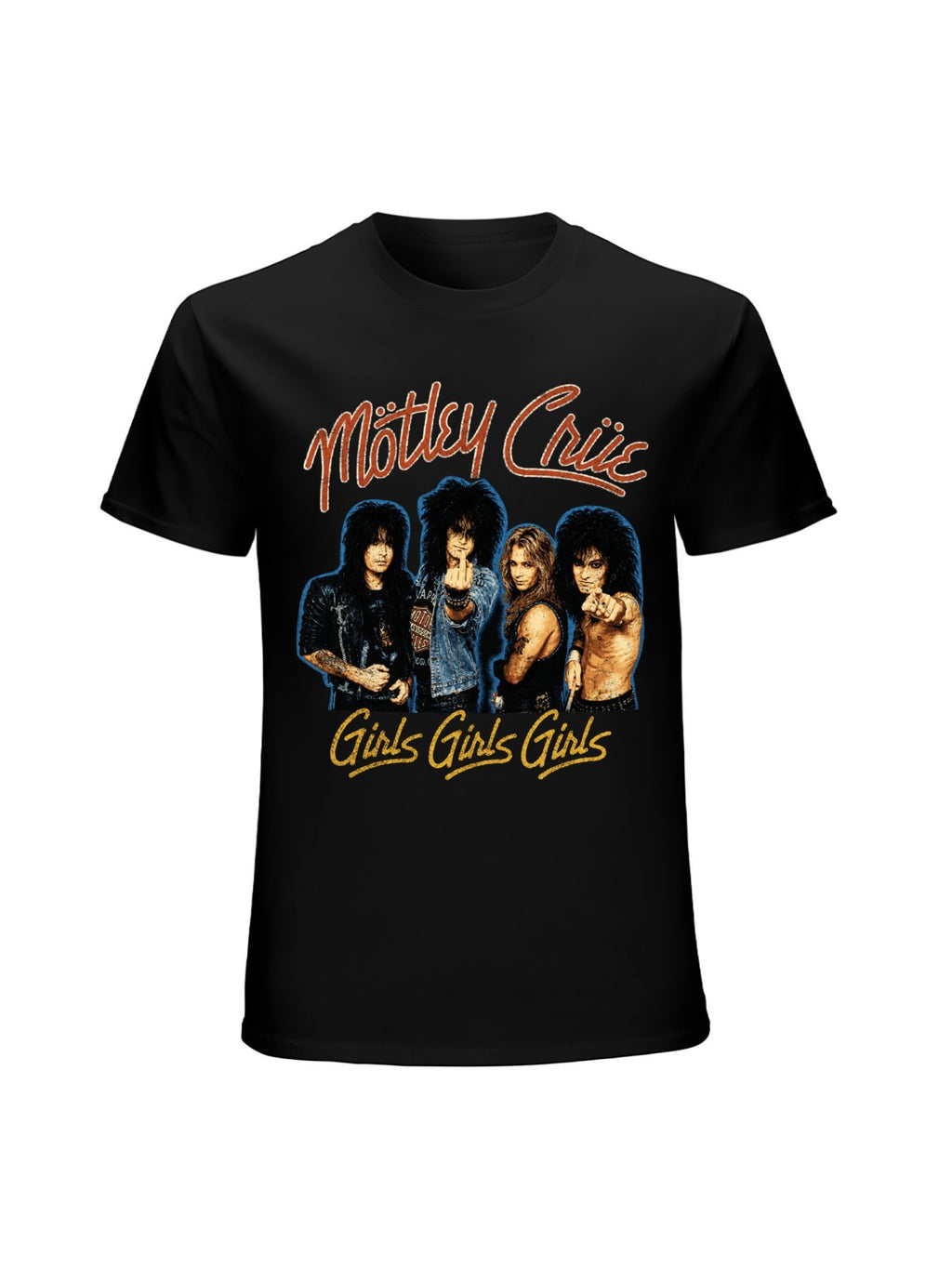 Mötley Crüe Girls Girls Girls Band Photo Graphic T-Shirt