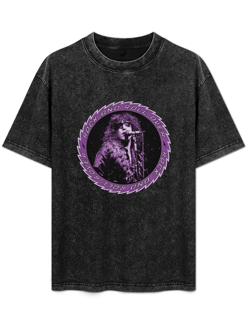 Vintage Washed KISS Rock and Roll Over Graphic T-Shirt