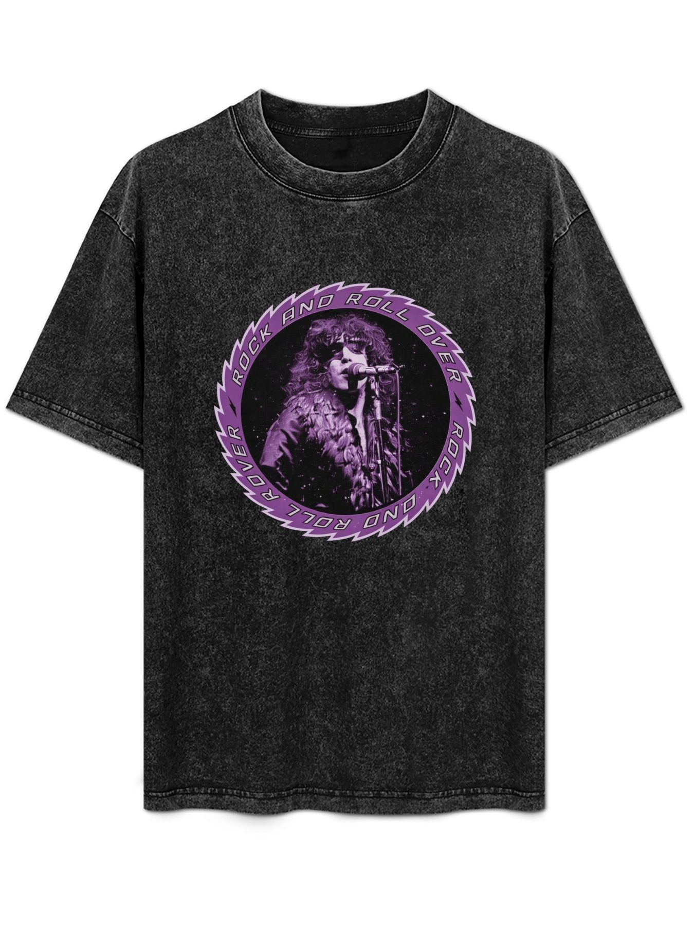 Vintage Washed KISS Rock and Roll Over Graphic T-Shirt
