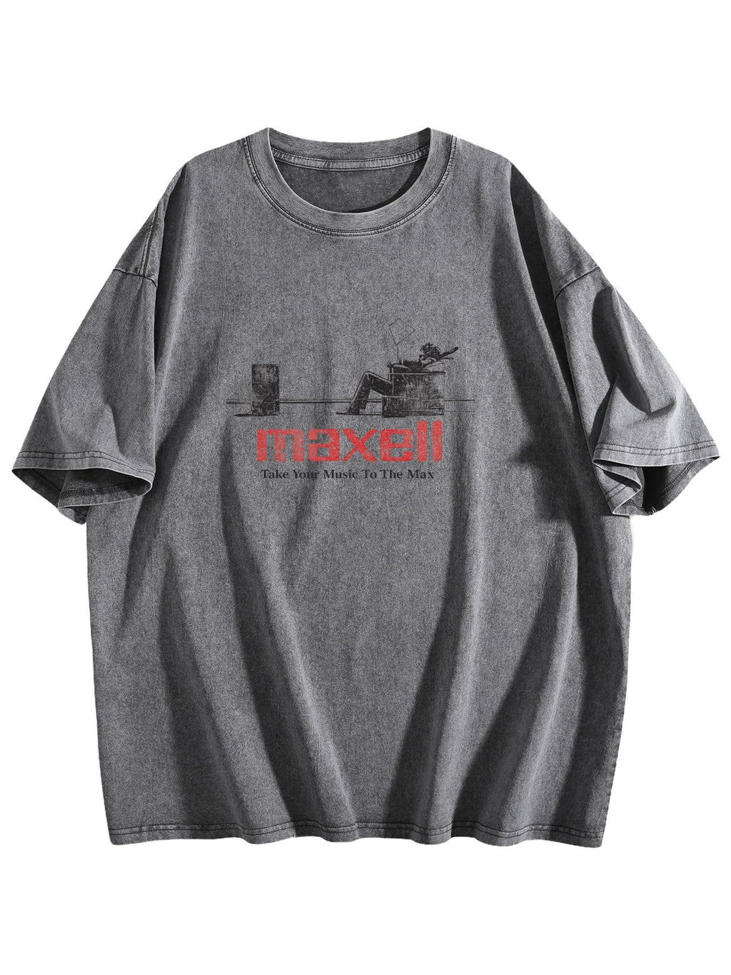 Maxell Take Your Music to the Max Graphic Washed T-Shirt