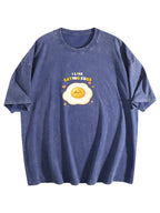 I Like Eating Eggs Graphic Washed T-Shirt