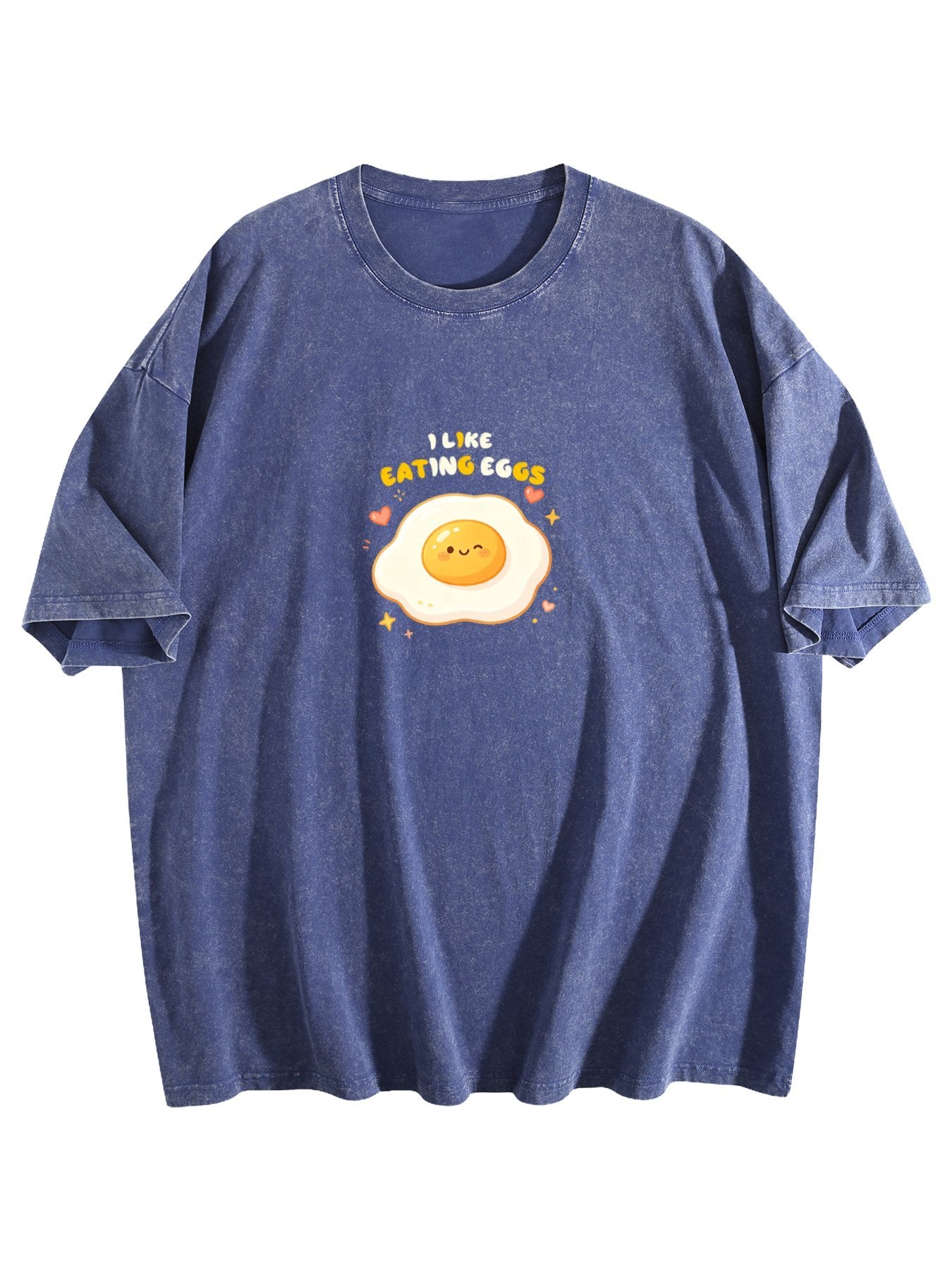 I Like Eating Eggs Graphic Washed T-Shirt