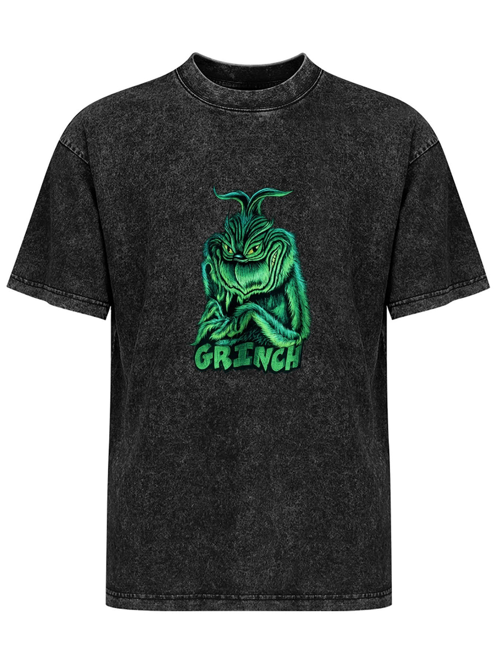 Grinch Character Graphic Washed T-Shirt