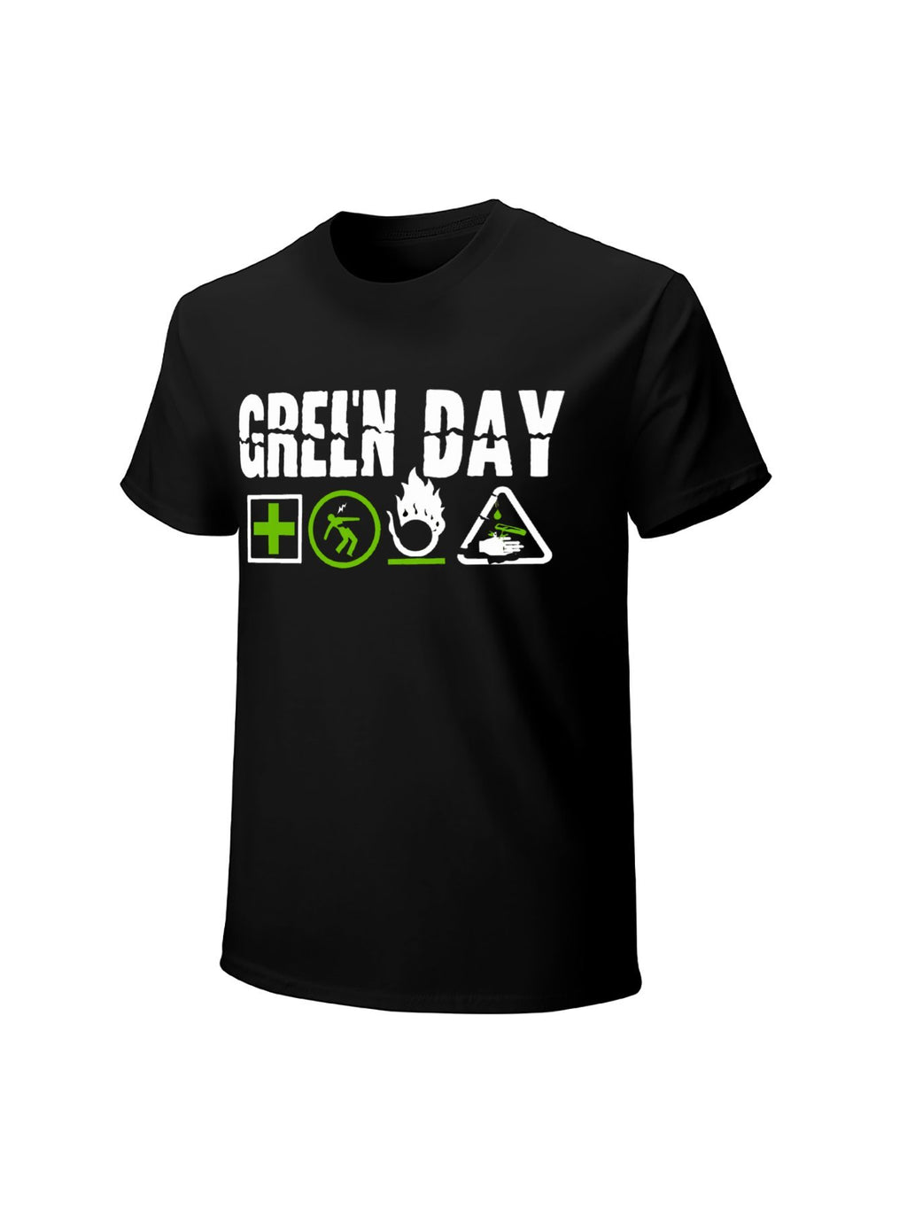 Green Day Safety Icon Punk Graphic T-Shirt
