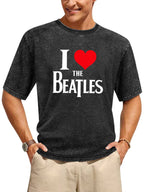 The Beatles I Love The Beatles Heart Logo Graphic T-Shirt
