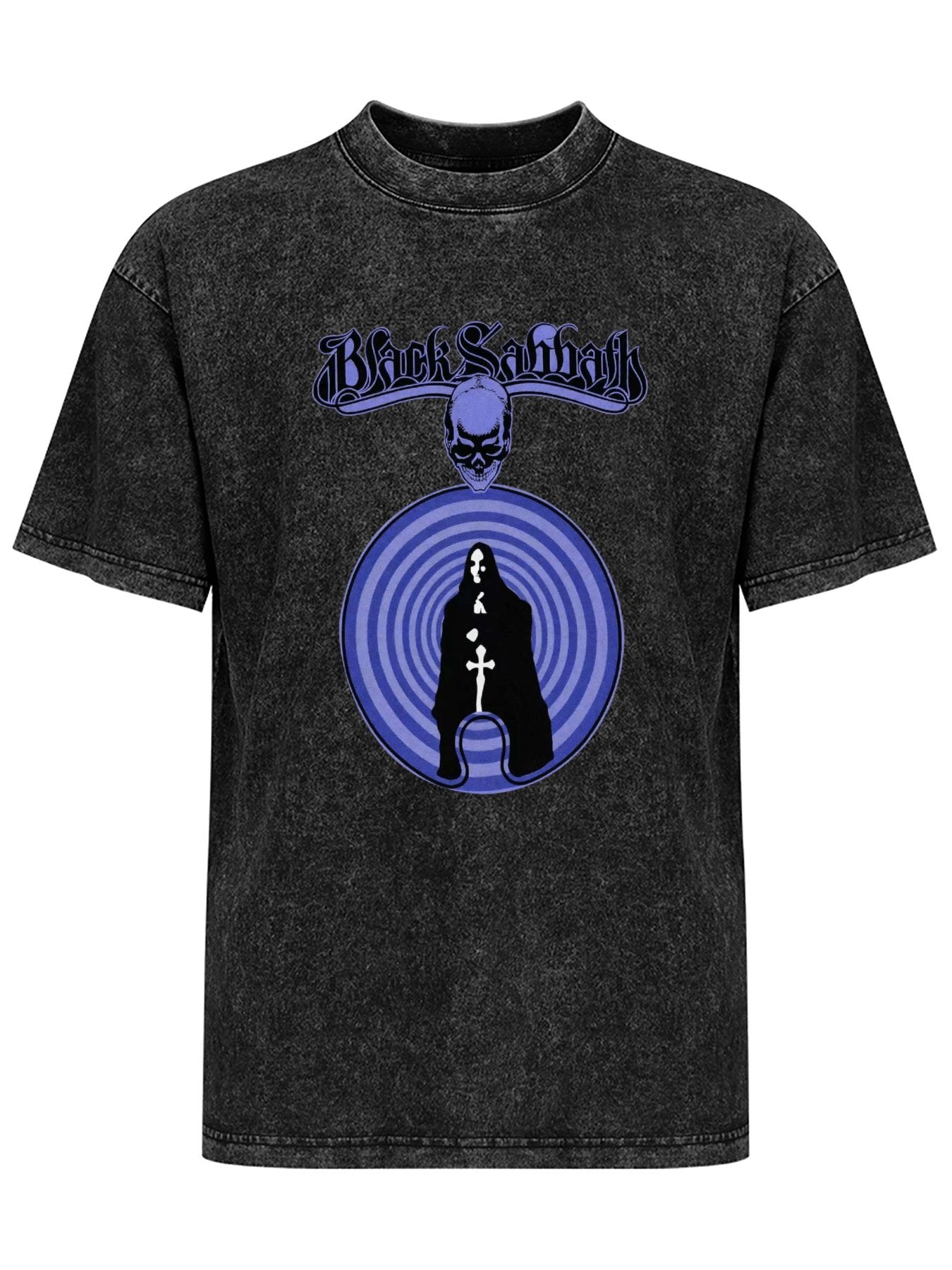 Black Sabbath Purple Spiral Graphic T-Shirt