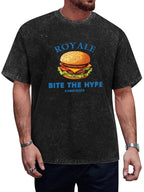 Royale Bite the Hype Hamburger Graphic Washed T-Shirt