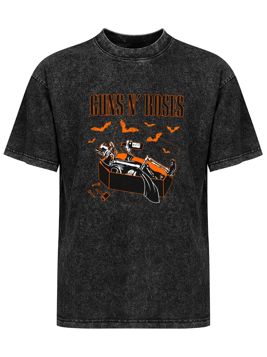 Guns N’ Roses Coffin Skeleton Halloween Graphic T-Shirt