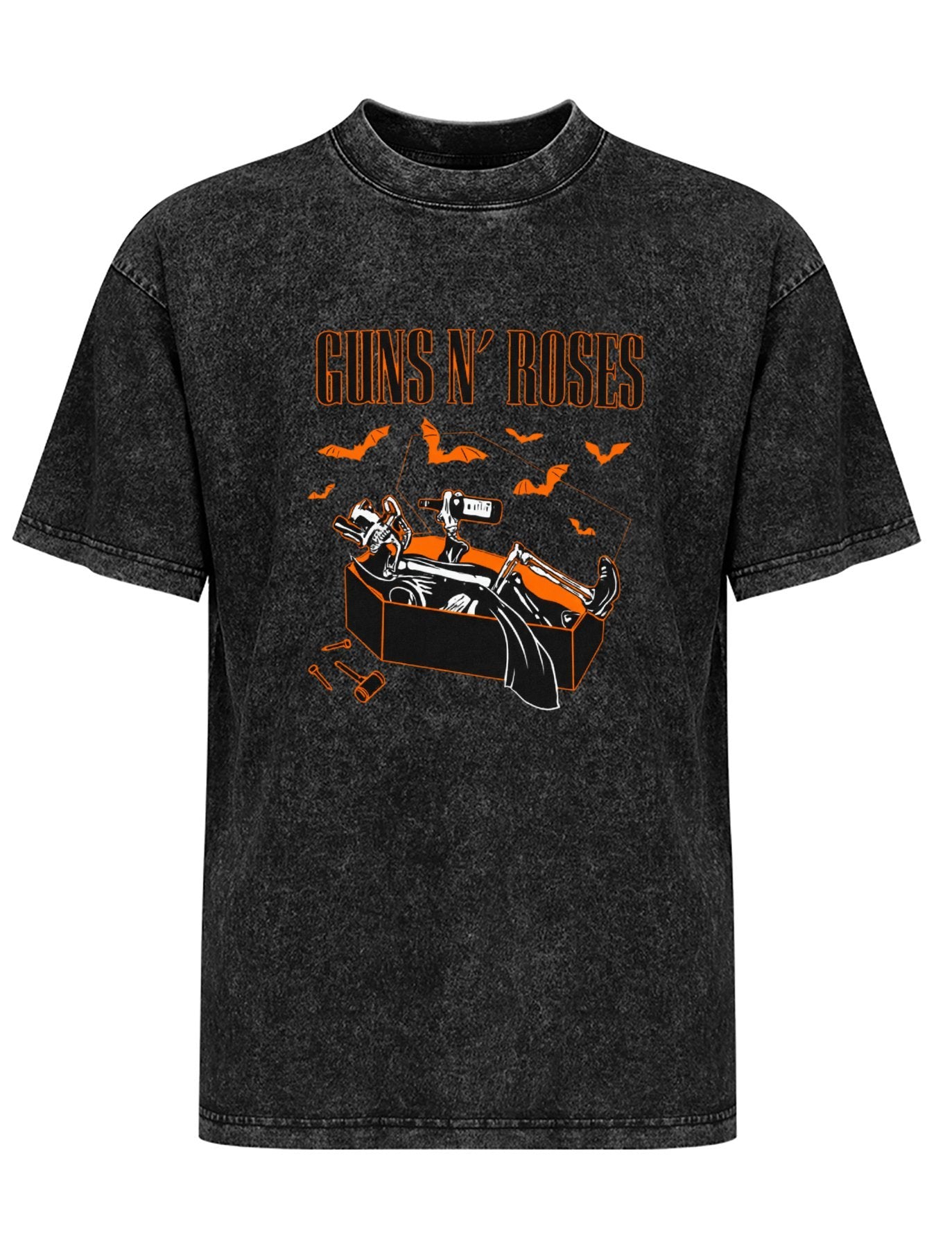 Guns N’ Roses Coffin Skeleton Halloween Graphic T-Shirt