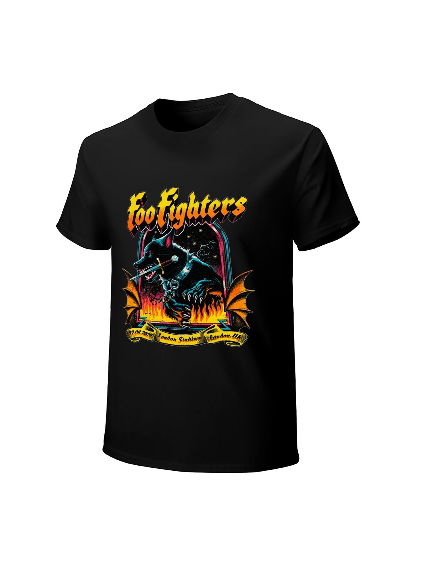 Foo Fighters Hellhound Fiery Gothic T-Shirt