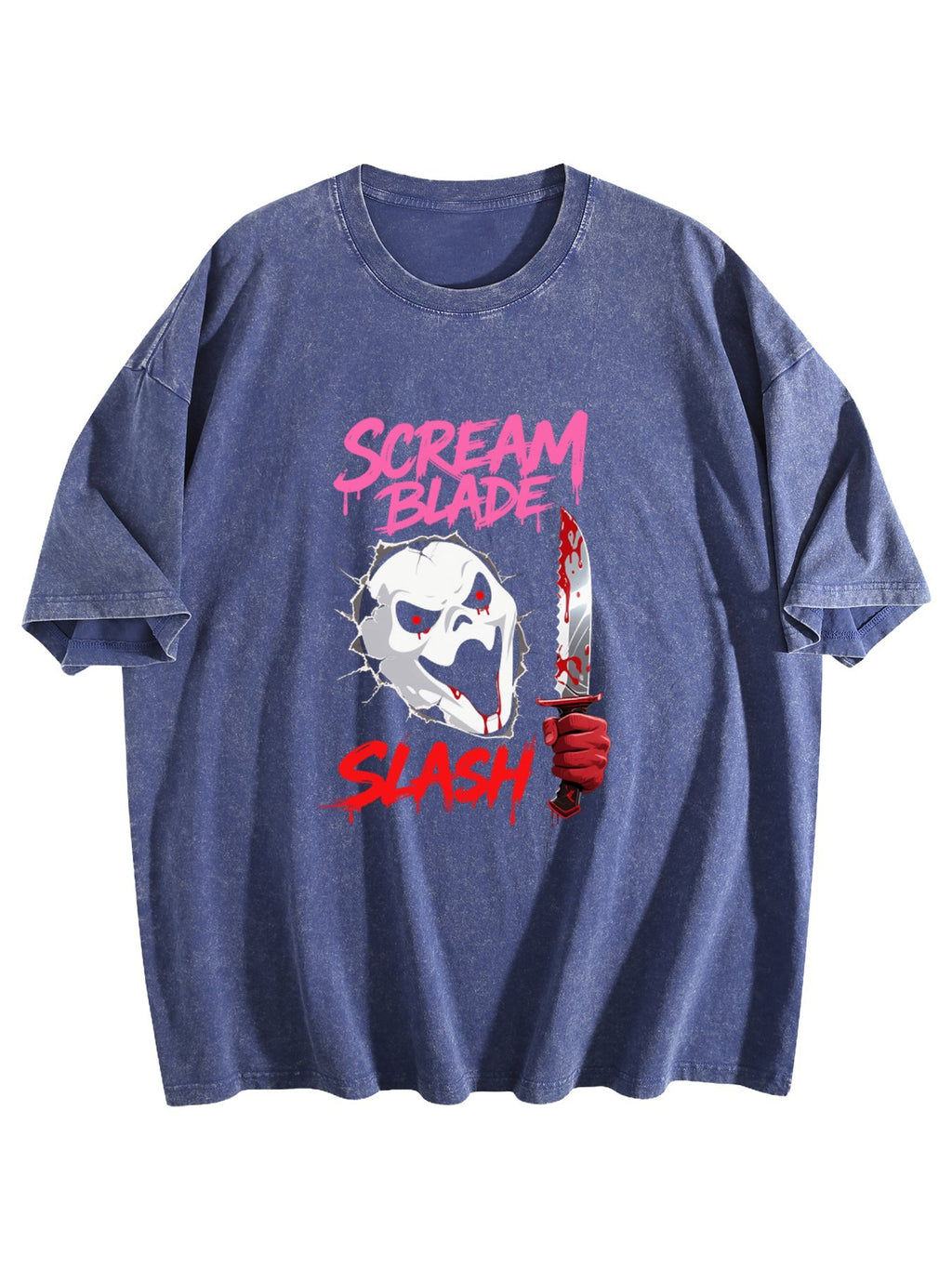 Scream Blade Slash Horror Graphic Washed T-Shirt