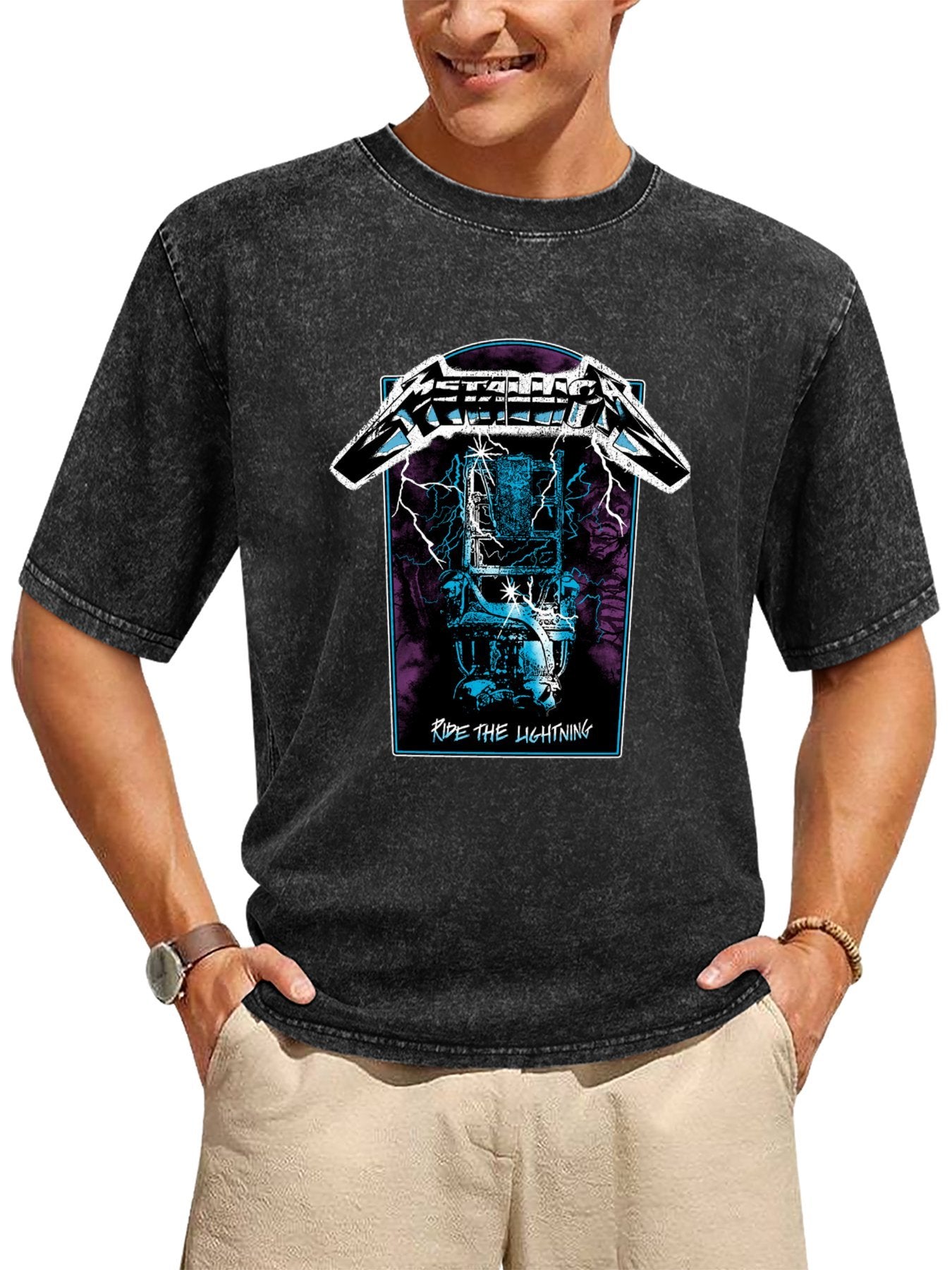 Metallica Ride the Lightning Graphic T-Shirt Secondary image