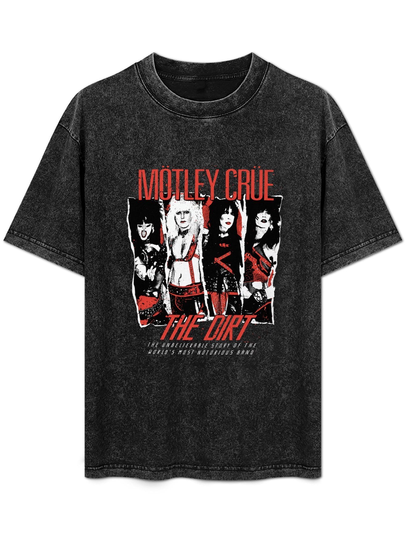 Mötley Crüe The Dirt Band Portrait Graphic T-Shirt