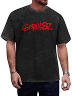 Gorillaz Red Graffiti Logo Graphic T-Shirt
