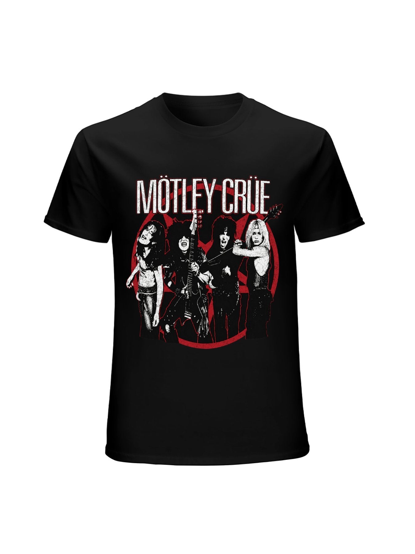 Mötley Crüe Live Band Portrait Graphic T-Shirt