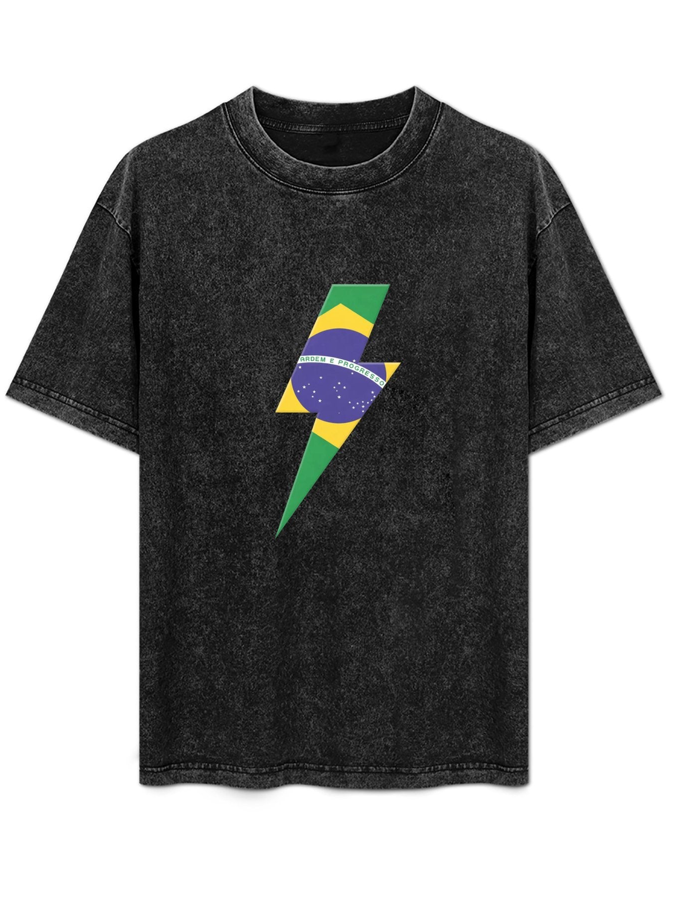 AC/DC Brazil Flag Lightning Bolt Graphic T-Shirt