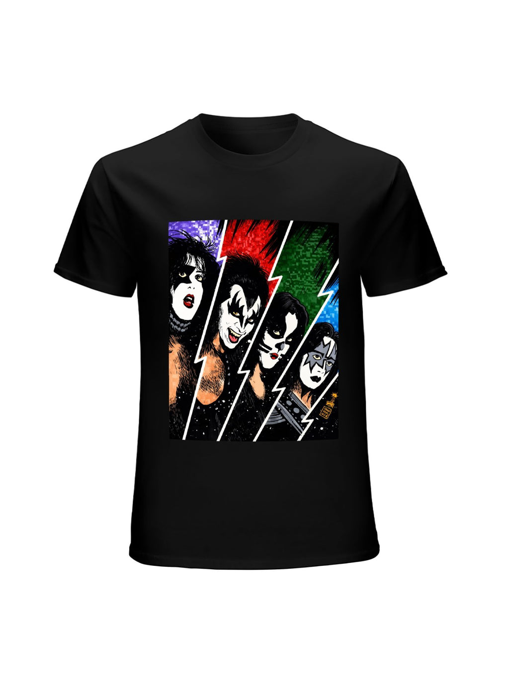 KISS Band Portrait Comic Pop Art T-Shirt