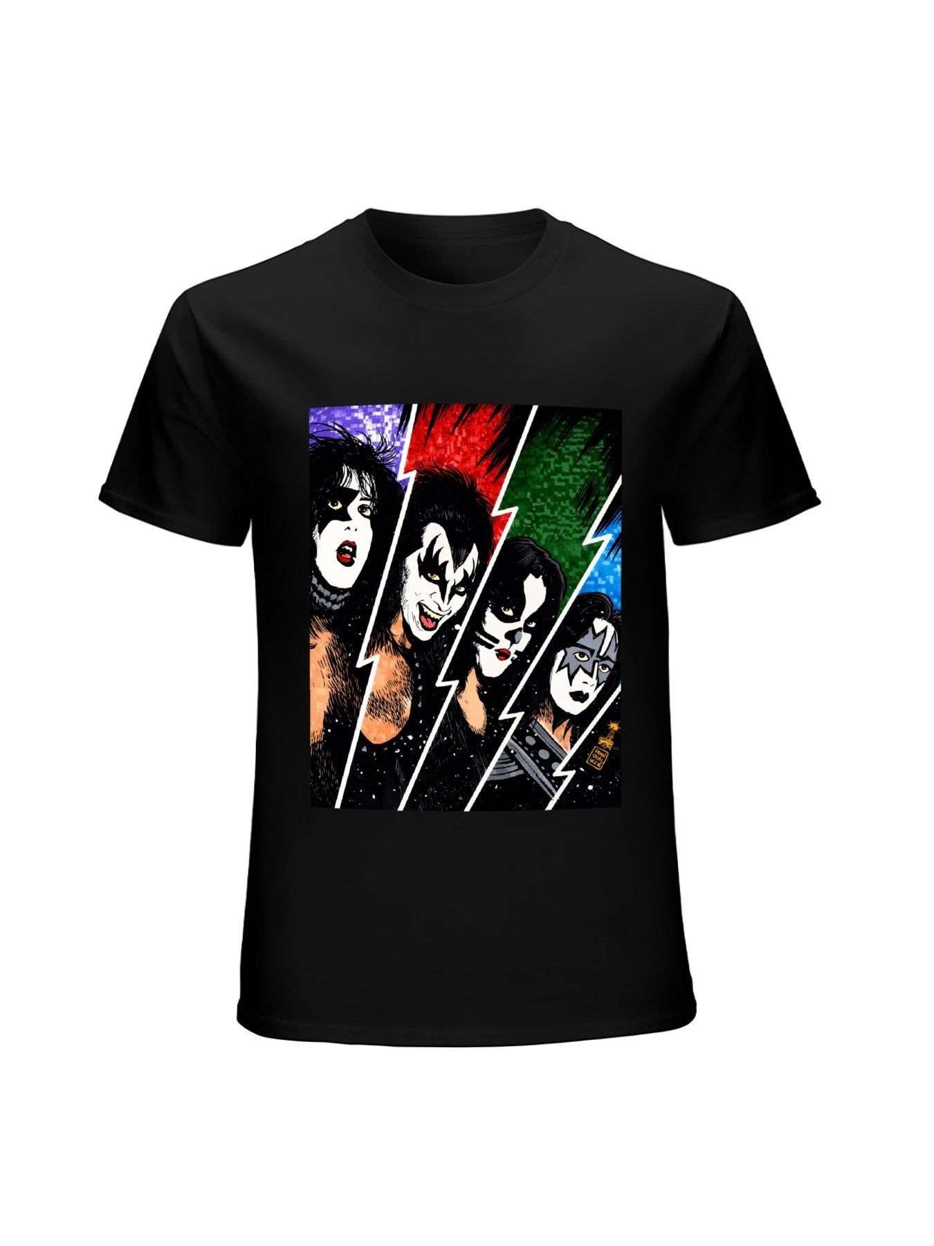 KISS Band Portrait Comic Pop Art T-Shirt