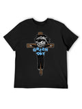 Green Day Punk Cartoon Skull Graphic T-Shirt