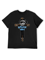 Green Day Punk Cartoon Skull Graphic T-Shirt