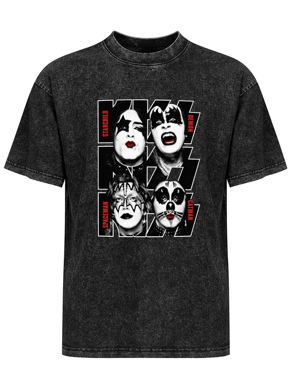 KISS Four Personas Band Portrait Graphic T-Shirt