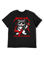 Metallica Meowster Of Purrpets Cat Guitar Graphic T-Shirt