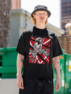 Eddie Van Halen Jumping Guitarist Red Stripe T-Shirt