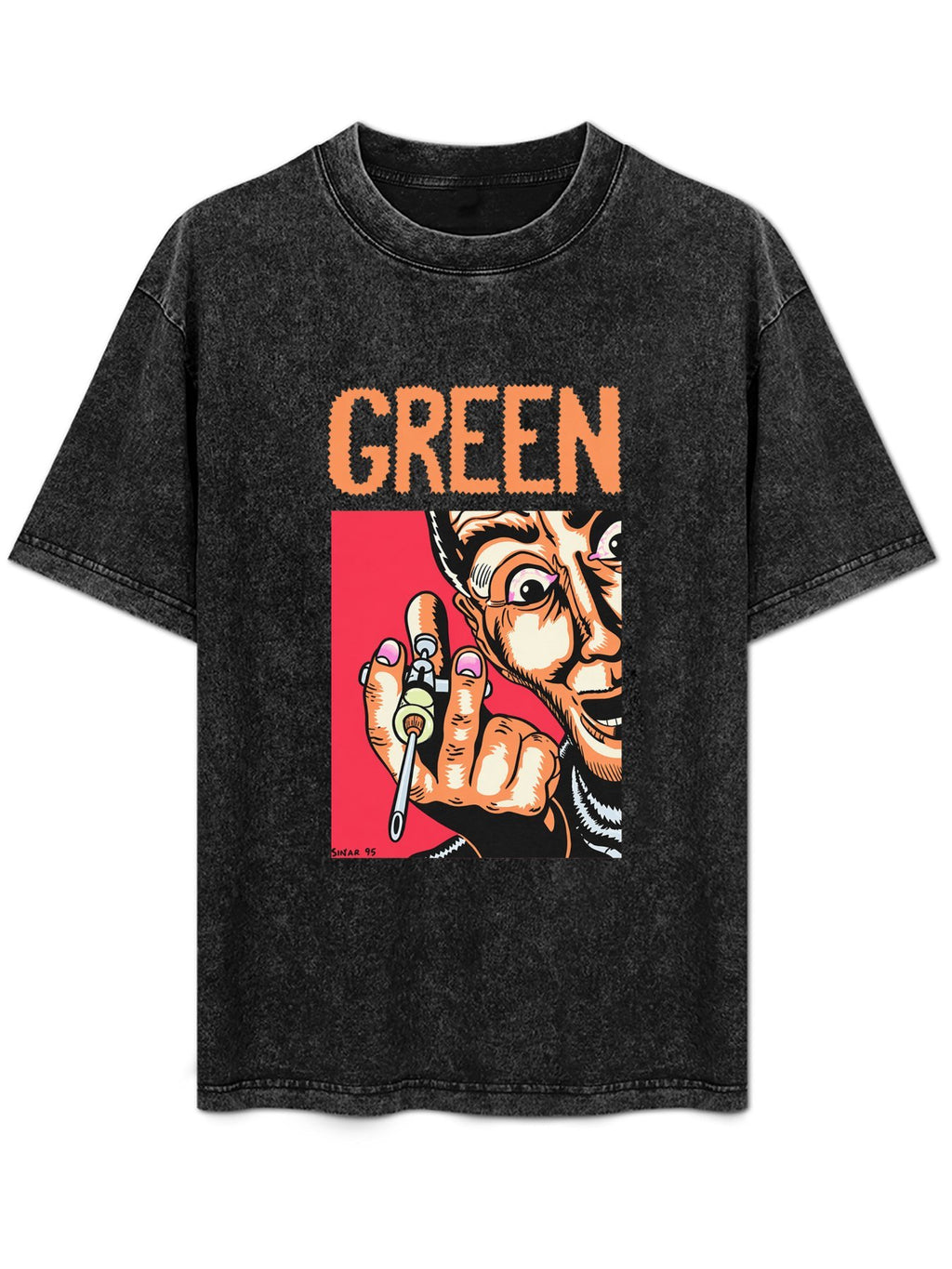 Green Day Comic Syringe Graphic T-Shirt
