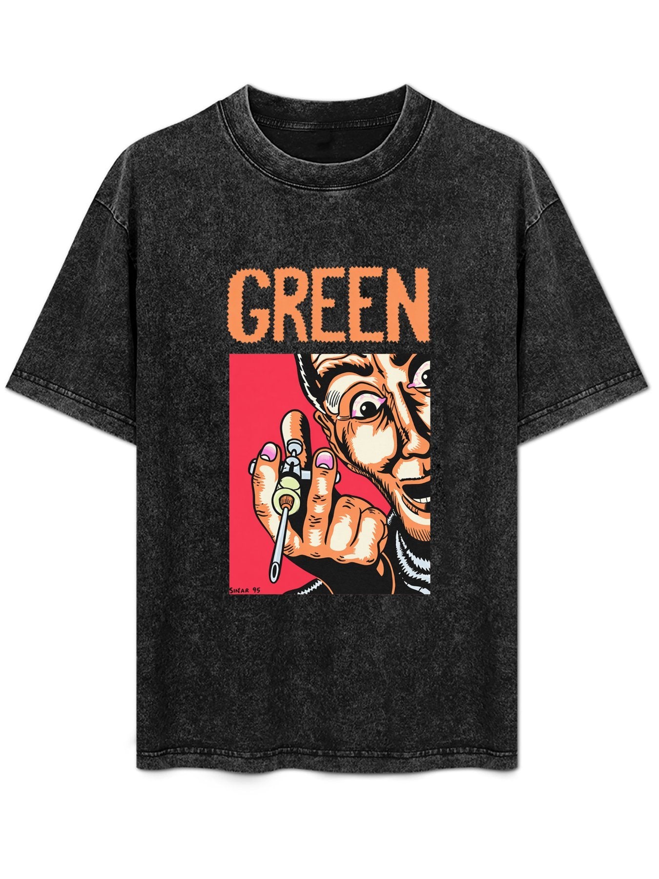 Green Day Comic Syringe Graphic T-Shirt